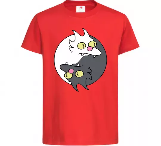 Детская футболка Коти інь-янь Красный фото