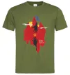 Чоловіча футболка Перстень дракон Оливковий фото