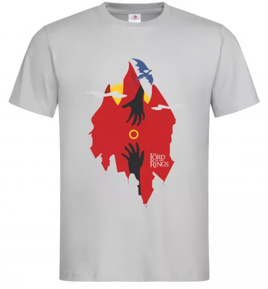 Чоловіча футболка Перстень дракон Сірий фото