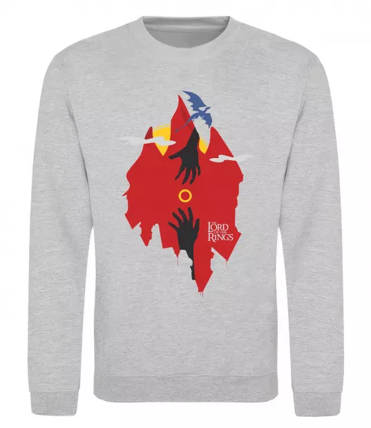 Свитшот Перстень дракон Серый меланж фото