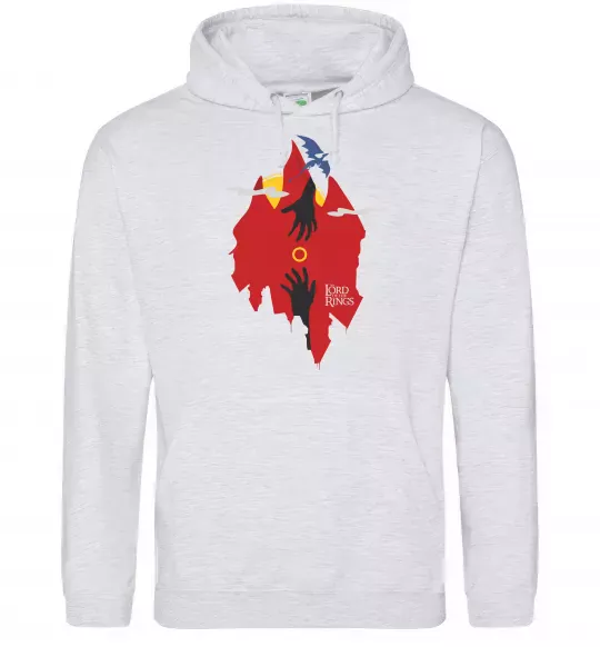 Жіноча толстовка (худі) Перстень дракон Сірий меланж фото