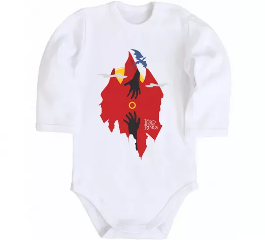 Дитячий бодік Перстень дракон Білий фото