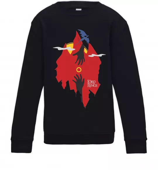 Детский Свитшот Перстень дракон Черный фото