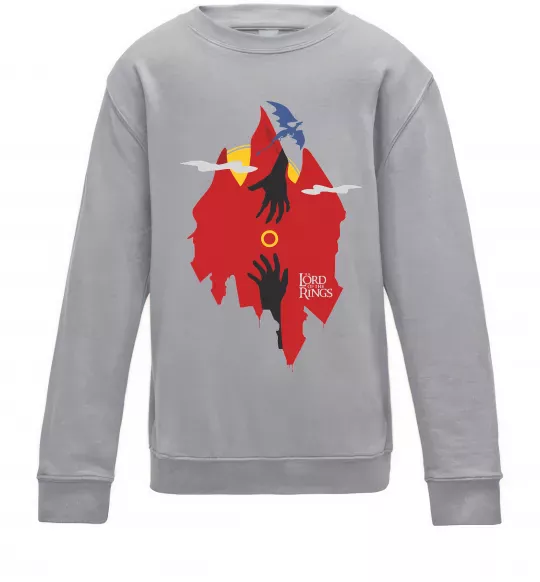 Детский Свитшот Перстень дракон Серый меланж фото