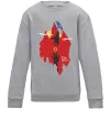 Детский Свитшот Перстень дракон Серый меланж фото