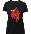 Жіноча преміум футболка Перстень дракон Чорний фото