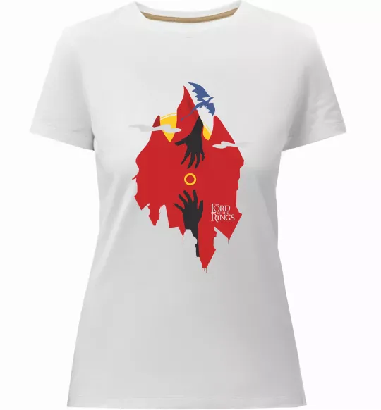 Жіноча преміум футболка Перстень дракон Білий фото