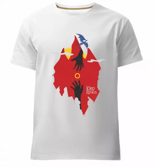 Чоловіча преміум футболка Перстень дракон Білий фото