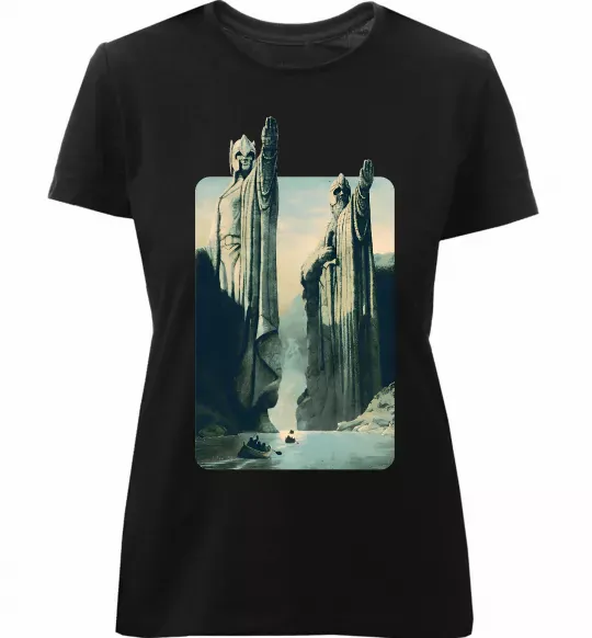 Жіноча преміум футболка Володар перстнів Чорний фото