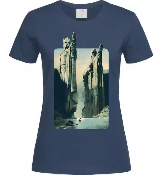 Женская футболка Володар перстнів Темно-синий фото