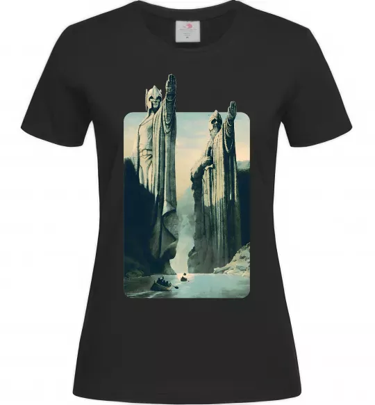 Женская футболка Володар перстнів Черный фото