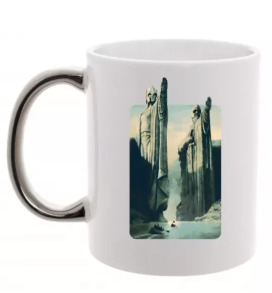 Чашка з кольоровою ручкою Володар перстнів Срібло фото