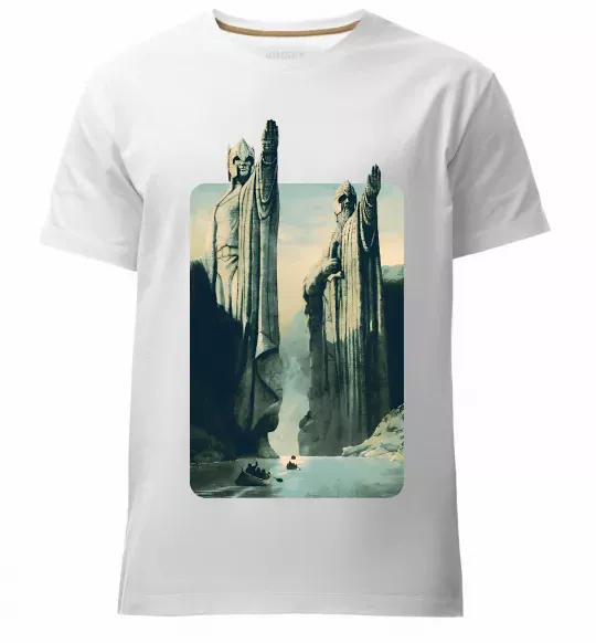 Мужская премиум футболка Володар перстнів Белый фото
