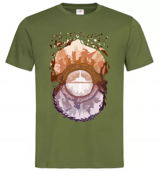 Чоловіча футболка Володар перстнів арт Оливковий фото