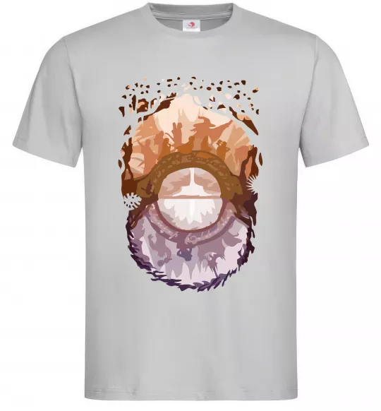 Чоловіча футболка Володар перстнів арт Сірий фото