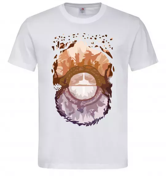 Чоловіча футболка Володар перстнів арт Білий фото