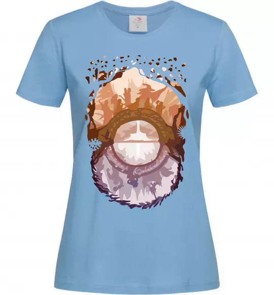 Женская футболка Володар перстнів арт Голубой фото