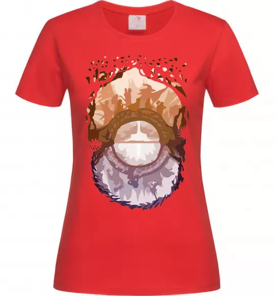 Женская футболка Володар перстнів арт Красный фото