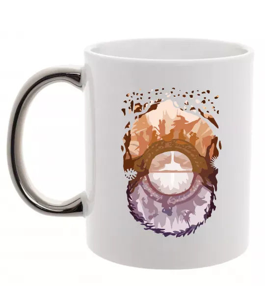 Чашка с цветной ручкой Володар перстнів арт Серебро фото