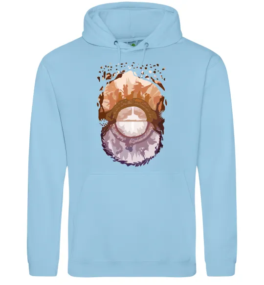 Мужская толстовка (худи) Володар перстнів арт Голубой фото