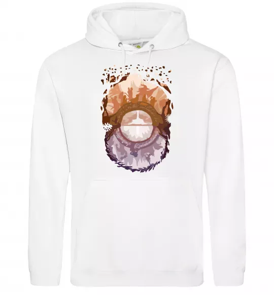 Жіноча толстовка (худі) Володар перстнів арт Білий фото