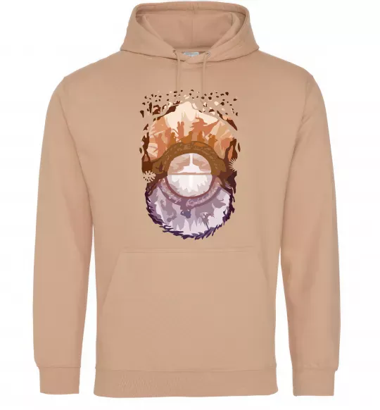 Жіноча толстовка (худі) Володар перстнів арт Пісочний фото