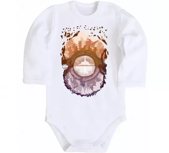 Детский боди Володар перстнів арт Белый фото