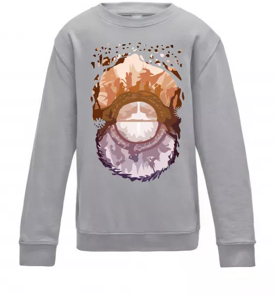 Детский Свитшот Володар перстнів арт Серый меланж фото