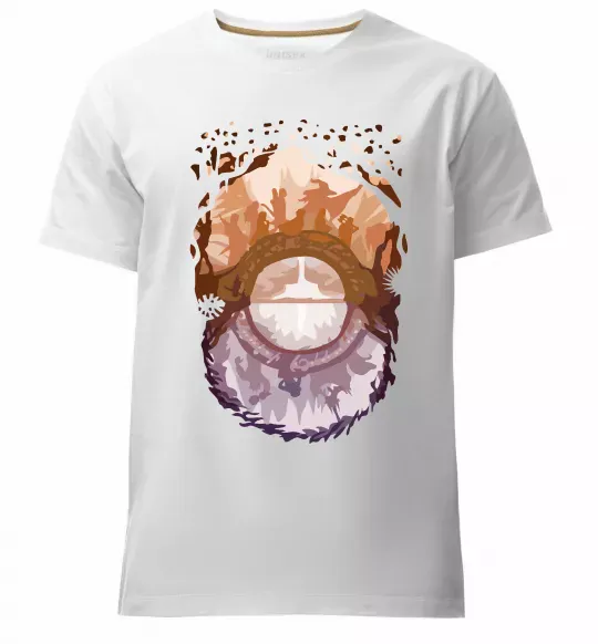 Мужская премиум футболка Володар перстнів арт Белый фото