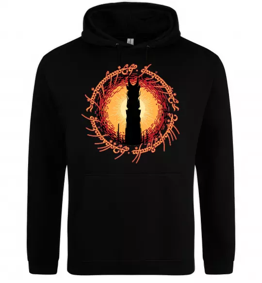 Мужская толстовка (худи) Володар перстнів Tower Черный фото