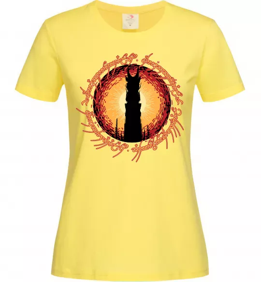 Жіноча футболка Володар перстнів Tower Лимонний фото