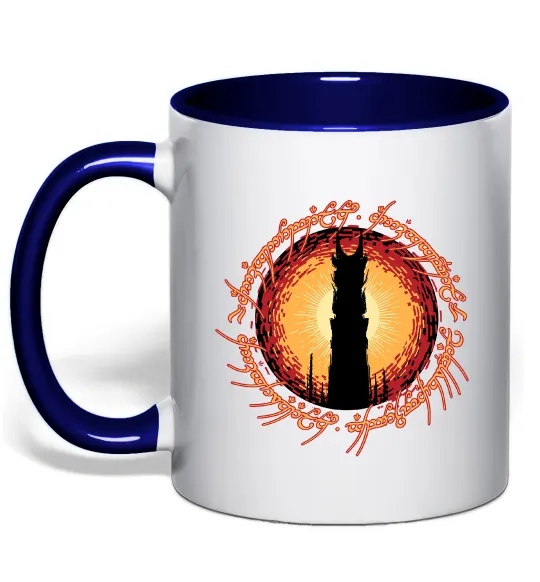 Чашка з кольоровою ручкою Володар перстнів Tower Глибокий темно-синій фото