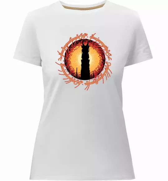 Женская премиум футболка Володар перстнів Tower Белый фото