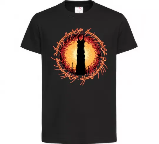 Дитяча футболка Володар перстнів Tower Чорний фото