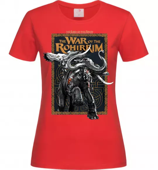 Женская футболка War of the Rohirrim Красный фото