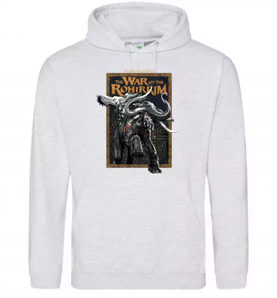 Мужская толстовка (худи) War of the Rohirrim Серый меланж фото