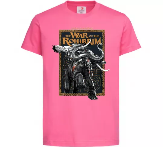 Дитяча футболка War of the Rohirrim Яскраво-рожевий фото