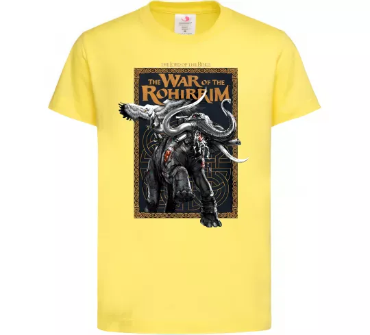 Дитяча футболка War of the Rohirrim Лимонний фото
