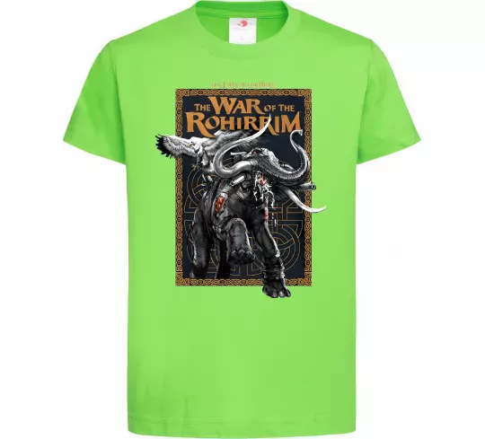 Дитяча футболка War of the Rohirrim Лаймовий фото