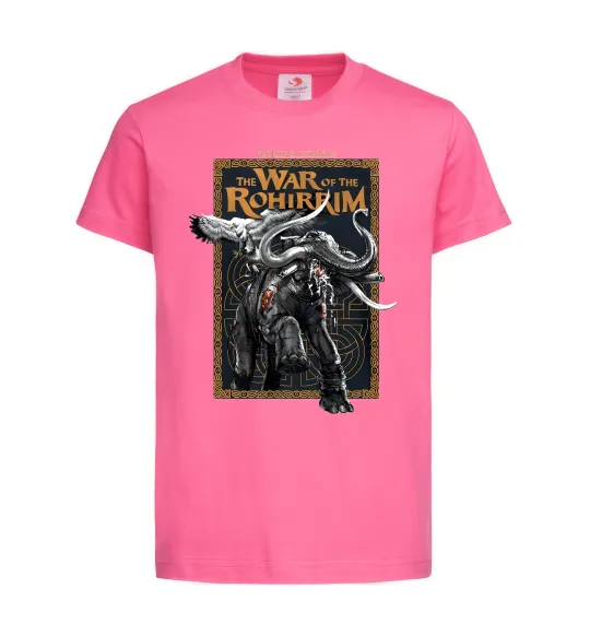 Дитяча футболка War of the Rohirrim Яскраво-рожевий фото