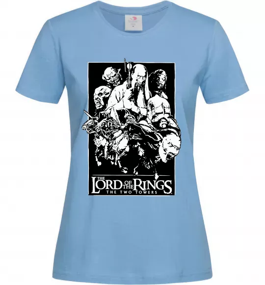 Жіноча футболка The two towers Блакитний фото