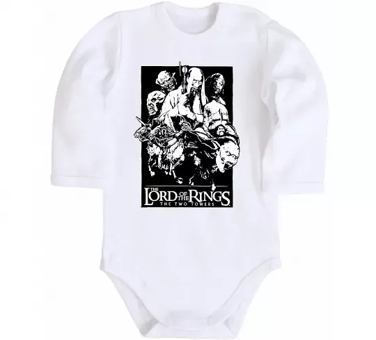 Детский боди The two towers Белый фото