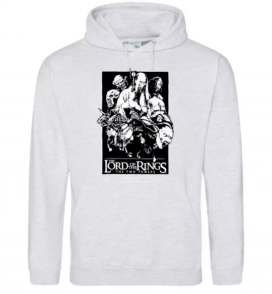 Жіноча толстовка (худі) The two towers Сірий меланж фото