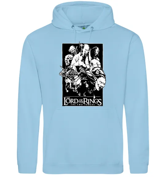 Женская толстовка (худи) The two towers Голубой фото