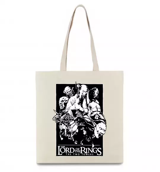 Эко-сумка The two towers Бежевый фото