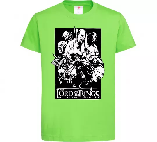 Дитяча футболка The two towers Лаймовий фото