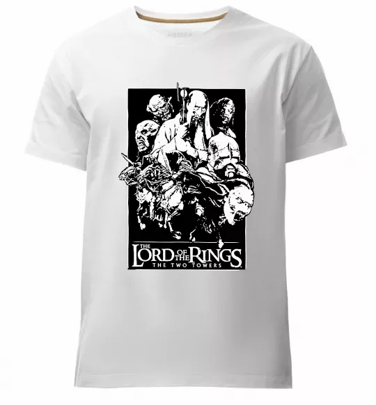 Чоловіча преміум футболка The two towers Білий фото