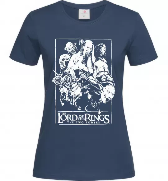 Жіноча футболка The two towers Темно-синій фото
