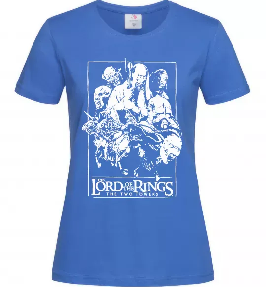 Жіноча футболка The two towers Яскраво-синій фото