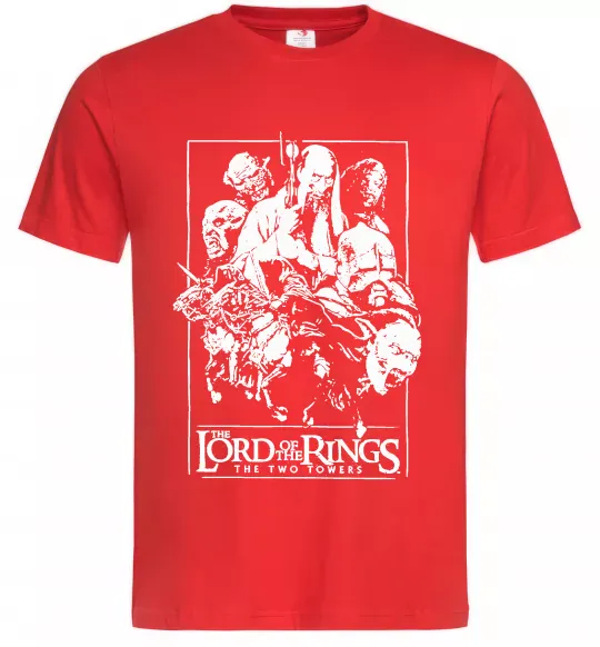 Мужская футболка The two towers Красный фото
